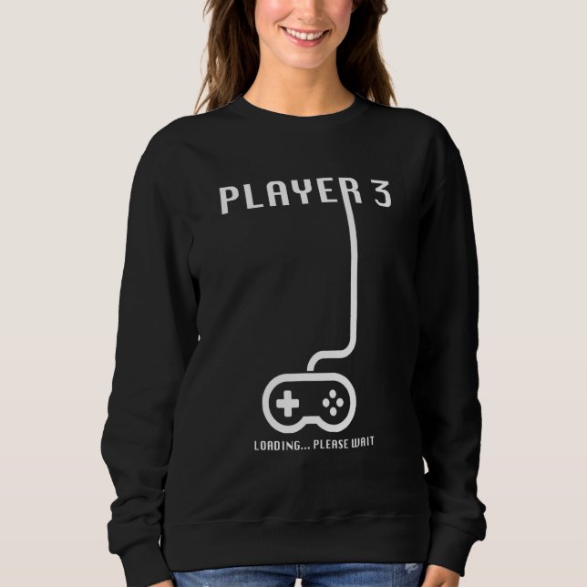 Baby Player 3 Loading  Baby Loading Pregnancy Anno Sweatshirt (Front)
