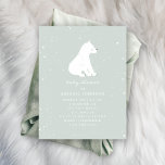Baby Polar Bear Blue Baby Shower Invitation<br><div class="desc">A winter baby shower theme featuring an illustration of a mama and baby polar bear surrounded by snowflakes. Background is blue.   Customise the text with details of your occasion.</div>