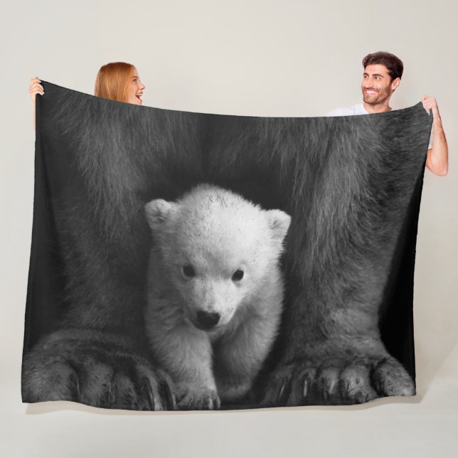 BABY POLAR BEAR FLEECE BLANKET (In Situ)
