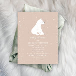 Baby Polar Bear Pink Baby Shower Invitation<br><div class="desc">A winter baby shower theme featuring an illustration of a mama and baby polar bear surrounded by snowflakes. Background is pink.   Customise the text with details of your occasion.</div>