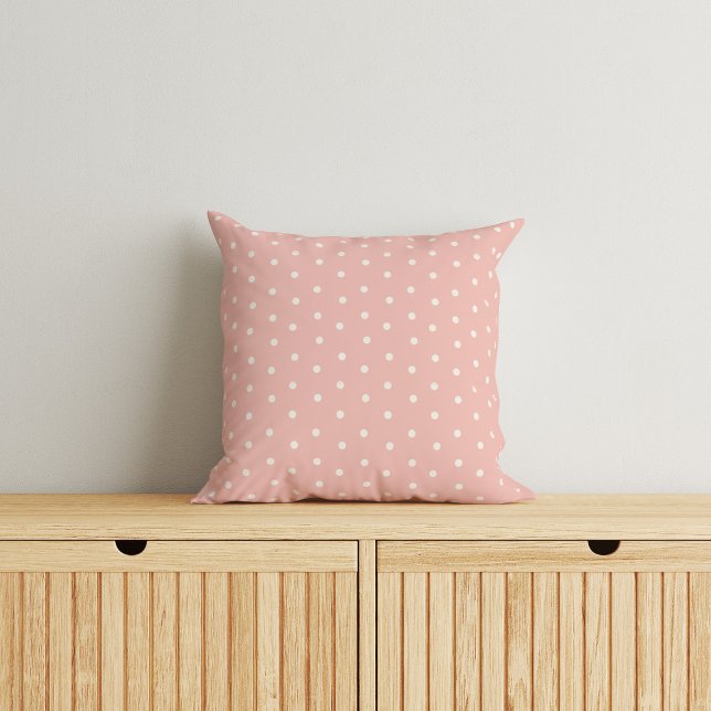 Baby polka dot pattern on pink background cushion (Creator Uploaded)