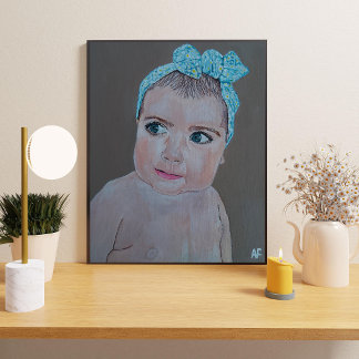 Baby Portrait Painting by Alfred Fox Canvas Print