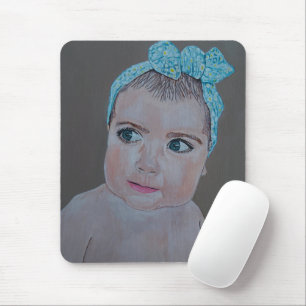 Baby Portrait Painting by Alfred Fox Mouse Pad