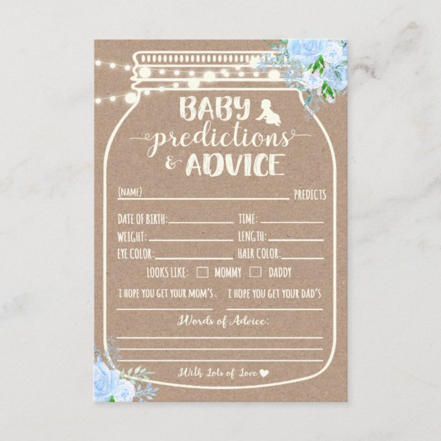 Baby Prediction and Advice Enclosure Card (Front)