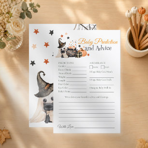 Baby Prediction and Advice Halloween Game