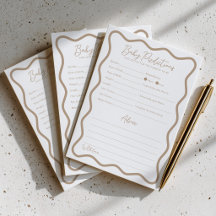 Baby Predictions Advice Baby Shower Game Beige