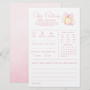 Baby Predictions & Advice Fall Baby Shower Game