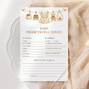 Baby Predictions & Advice Fall Girl Pumpkin Shower