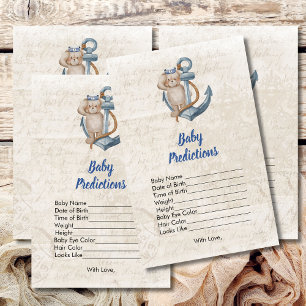 Baby Predictions Ahoy It's A Boy Nautical Theme