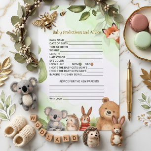 Baby Predictions and Advice Baby Shower card