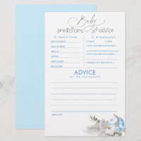Baby Predictions and Advice Baby Shower Game