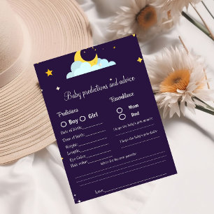 Baby predictions and advice baby shower game