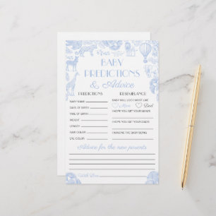 Baby Predictions and Advice Boy Baby Shower Game