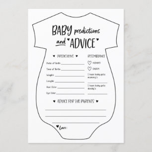 Baby Predictions and Advice Cards