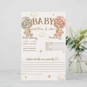 baby predictions and advice game bear balloons