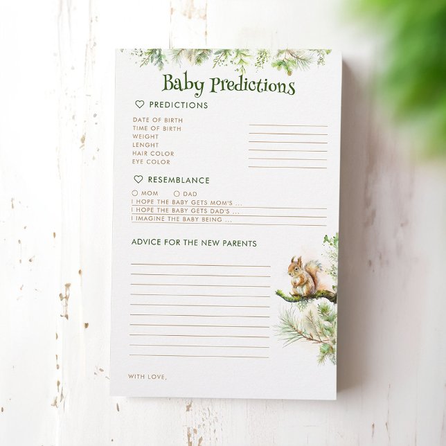 Baby Predictions and Advice Woodland Animals (Baby Predictions Woodland Animals Themed Game Cards)