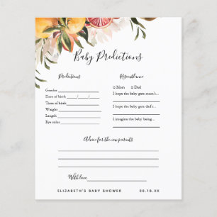 Baby Predictions   Baby Shower Game