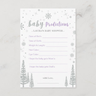 Baby Predictions Card - Winter Baby Shower Game