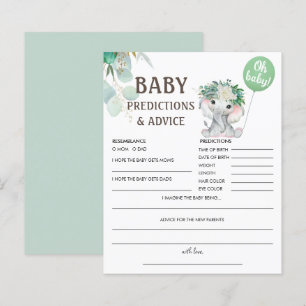 Baby Predictions   Elephant Green Balloon Game