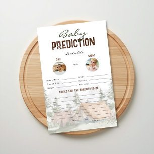 Baby Predictions Game Camper Bear Baby Shower