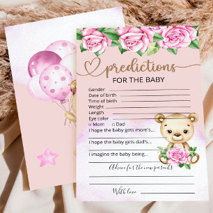 Baby Predictions Girl Baby Shower Game