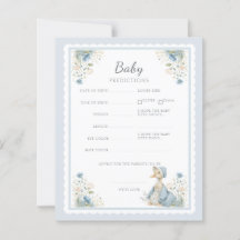 Baby Predictions Wildflower Goose Girl Shower Game