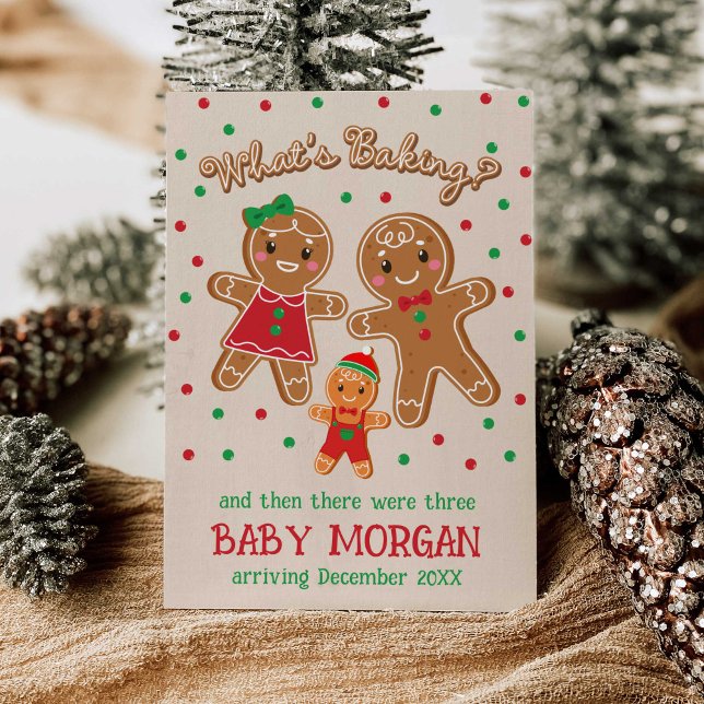 Baby Pregnancy Announcement Gingerbread Card (Creator Uploaded)
