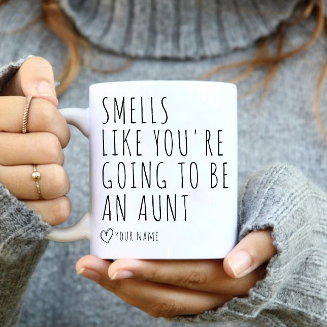 Baby Pregnancy Announcement Smells like Aunties Coffee Mug (Baby Pregnancy Announcement Smells like Aunties Coffee Mug)