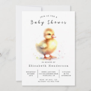 Baby Printable Duck Baby Shower Invitation