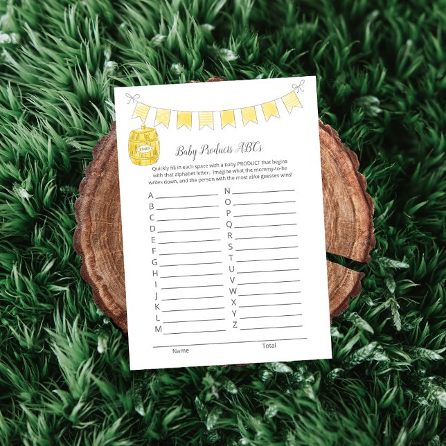 Baby Product ABCs Game Girl Teddy Bear Card (Creator Uploaded)