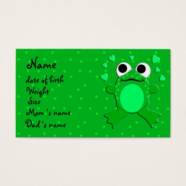 baby  profile card (customisable ) (Front)