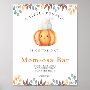 Baby Pumpkin baby shower Mum-osa bar Poster