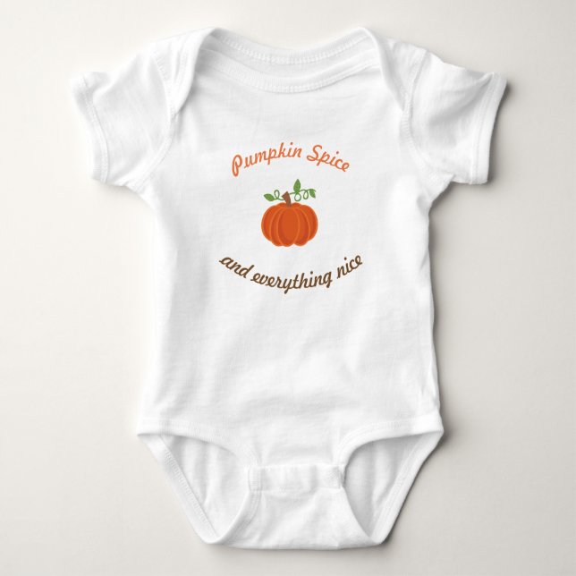Baby Pumpkin Spice Onsie Baby Bodysuit (Front)
