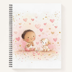 Baby & Puppy Valentine’s Notebook