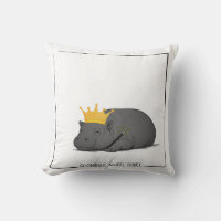 Baby Pygmy Hippo - Goodnight Sweet Prince Cushion