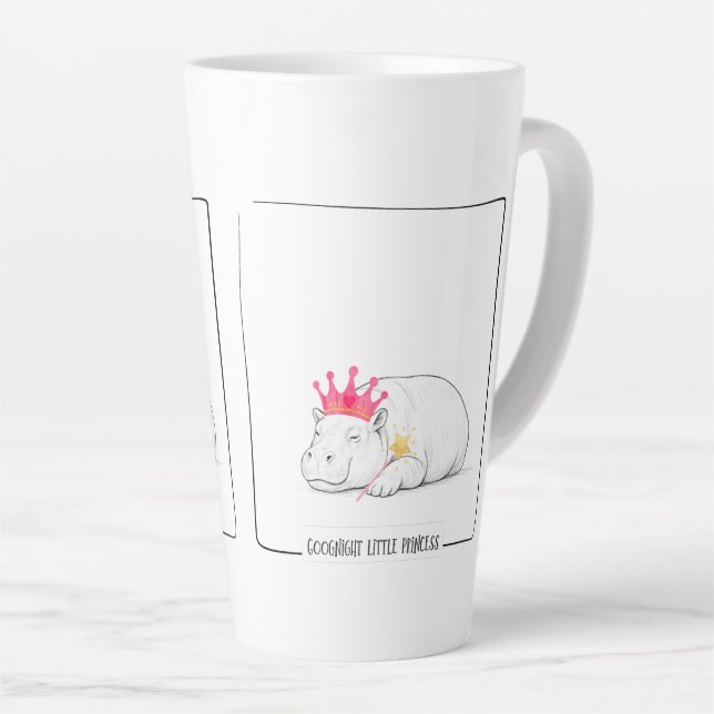 Baby Pygmy Hippo Princess Mug (Right Angle)