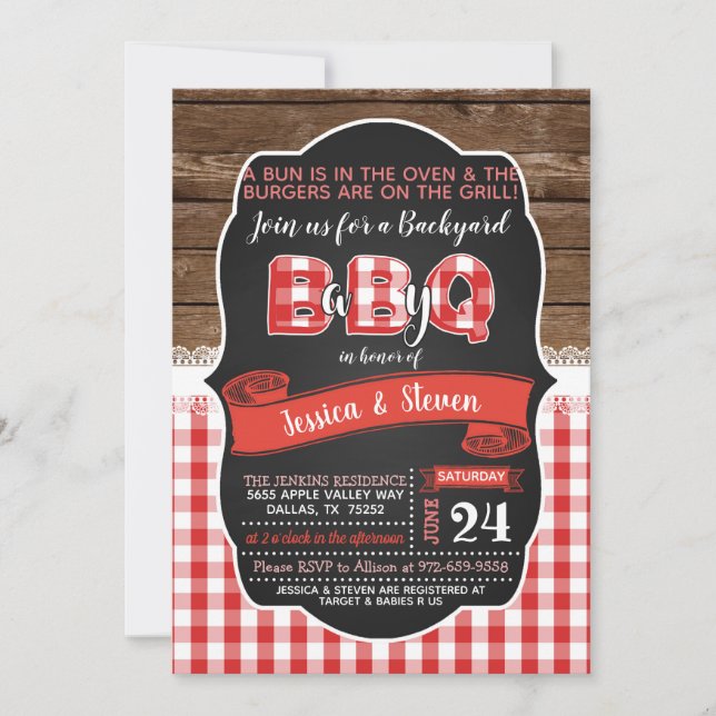 Baby-Q Baby Shower Invitation (Front)
