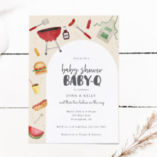 Baby-Q Baby Shower Invitation