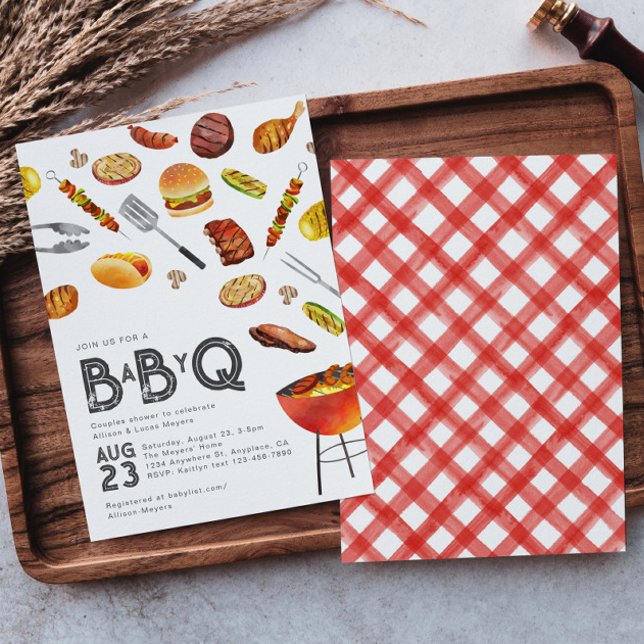 Baby Q Baby Shower Invitation | Co-Ed Baby Shower (Creator Uploaded)