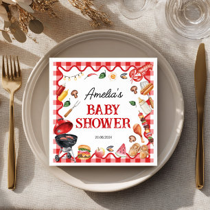 Baby Q Backyard Baby Shower BBQ Cookout Napkins