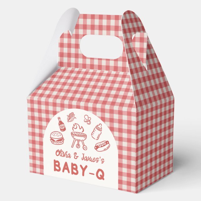 Baby Q Backyard BBQ Baby Shower Favour Boxes (Front)