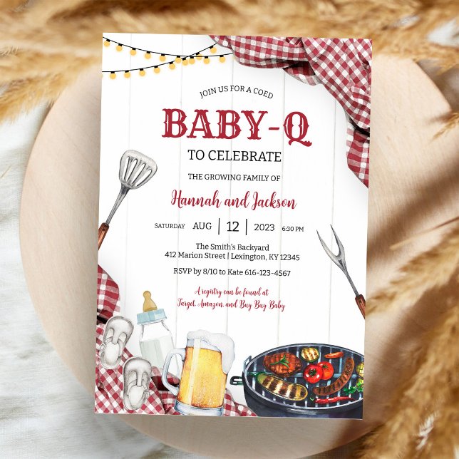 BABY-Q Backyard BBQ Baby Shower Invitation (Creator Uploaded)