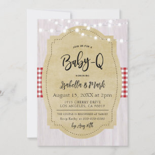 Baby-Q Barbecue Baby Shower Invitation