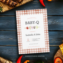 Baby Q Barbecue Baby Shower Invitation