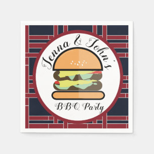 Baby Q Barbecue BBQ Party Birthday Baby Shower Napkin