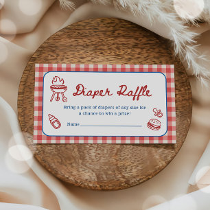 Baby-Q BBQ 4th of July Baby Shower Diaper Raffle Enclosure Card