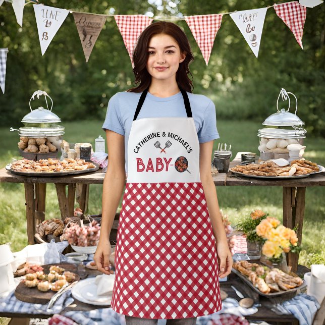 Baby-Q BBQ Barbecue Baby Shower  Apron (Creator Uploaded)