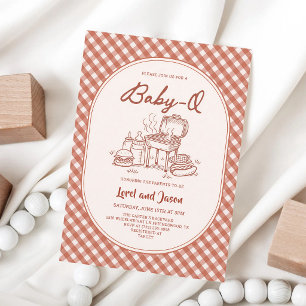 Baby Q BBQ Cookout Coed Baby Shower Invitation