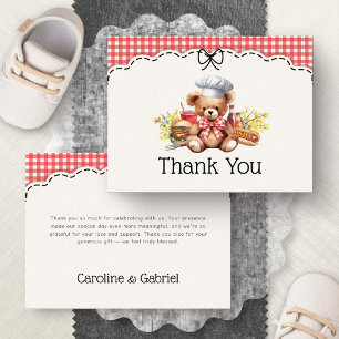 Baby-Q BBQ Picnic Couples Shower Thank You Card
