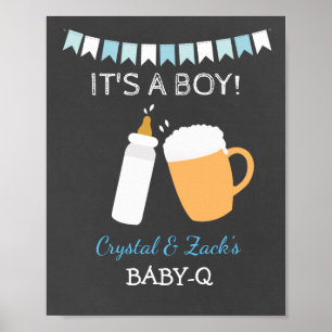BABY-Q Beer Baby is Brewing 8x10 Sign